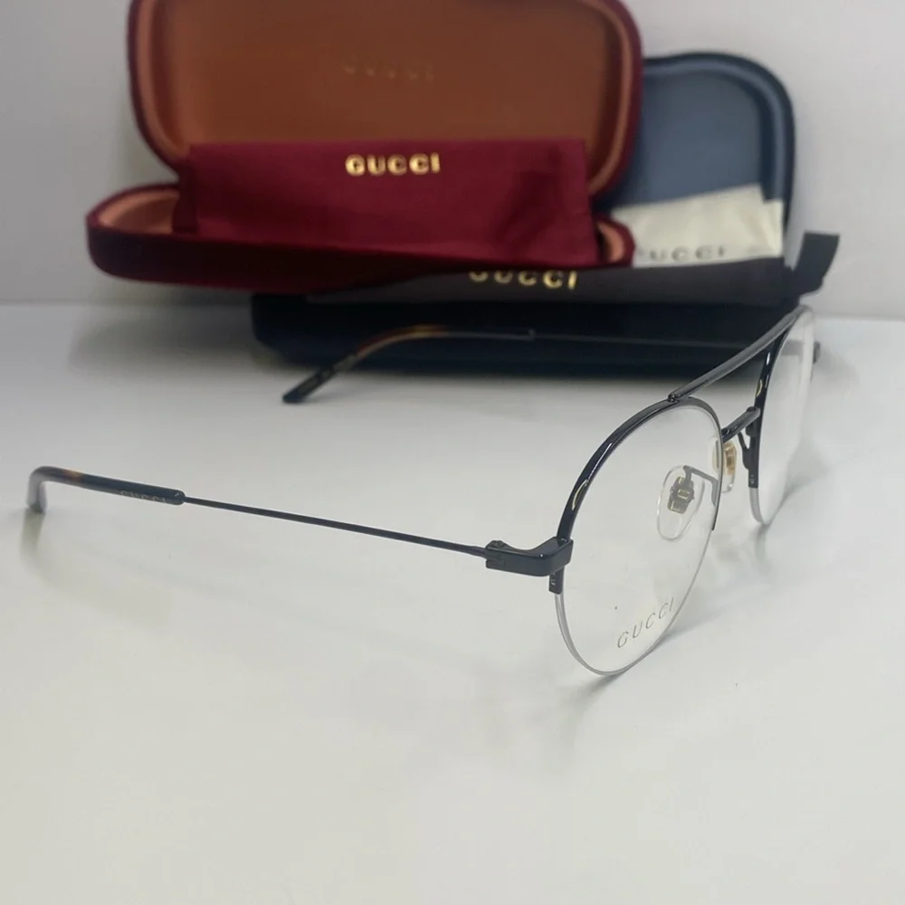 GUCCI GG0682O ROUND / OVAL Eyeglasses For Men | GG0682O-001 BLACK BLACK